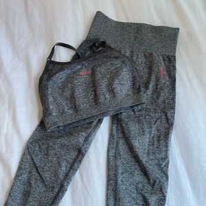 Gymshark grey seamless set